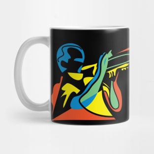 Modern Art Trumpet Musician Mug